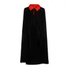 Parti Malzemeleri Ortaçağ Cadılar Bayramı Pelerin Ölüm Kukuletası Bez Sihirbazı Cadı Pelerin Noel için 150 cm Robe Cosplay Vampir Fantezi Elbise Erkekler