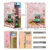 Architecture DIY Maison En Bois DIY Livre Nook Étagère Insert Kits Sakura Train Serre-livres À La Main Bâtiment Miniature Maison De Poupée Meubles Jouet Cadeaux Décor À La Maison 220829