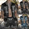 Men's Tracksuits Mens Set Short Sleeve Hawaiian Shirt And Shorts Summer Casual Floral Beach Two Piece Suit 2022 Fashion Men Sets S-5xl