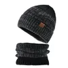 Berets Winter Unisex Dicke Strickhüte Frauen Beanies Schalhut Set plus samt warme Kappen im Freien im Außenverteidiger Skistapel Neck Guard