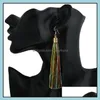 Dangle Chandelier 여자 Long Tassel Pendant Earrings 걸스 우아한 기질 발렌타인 데이 생일 파티 와일드 gif dhseller2010 dh1dq