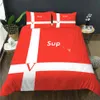 Fashion King Size Designer Bedding Set Copre 3 pezzi Lettera stampata Silk203M231S