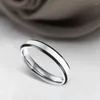 Обручальные кольца Kolmnsta 2 мм из нержавеющей стали из нержавеющей стали с двумя тональными скоренными краями для мужчин