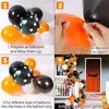 Autre épreuve d'événement fournit Halloween Black and Orange Spider Polka Dot Latex Balloon Set Package Ghost Festival Party Party 220829