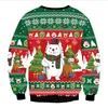 Herrenpullover Ugly Christmas Green Jumpers 3D Lustiges bedrucktes Feiertagsparty-Weihnachts-Sweatshirt zum Geburtstag 220829