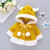 Vestes Veste d'hiver pour bébé fille vêtements mignon noël princesse manteau chaud en peluche manteau infantile Snowsuit enfants vêtements d'extérieur à capuche