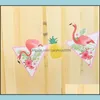 Banner Flags String Of Flags Atmosphere Arrangement Party Decorate Banner White Cardboard Pine Pennant Drop Delivery 2021 Carshop2006 Dhe3T