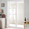 Rideaux à panneau unique pour porte française, rideaux blancs transparents pour portes coulissantes en verre