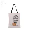 Halloween Tote Trick eller Treat Bags Linen Halloween Party Candy Present Bags Portable Kids Spider Pumpkin Canvas Bags 928