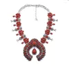 Kedjor hej stora m￤rke bohemiska halsband stenkedja retro ￤delsten ￶verdrivna tillbeh￶r kvinnors etniska stil vintage