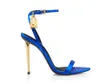 Sandalet kadın Sandalet kraliçesi Tom-Fords-sandalet asma kilit sandalet yüksek topuklu Lüks Tasarımcı yüksek topuklu çıplak pompalar
