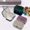 Velvet Jewelry Box Portable Travel Jewelry Holder Women Gift Case Double Layer Display Organizer