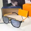 MASCOT SUNGLASSES 0937 classic Popular designer luxury shiny gold Metal engraved letter pattern Shades Summer men women UV400 Drivin Square Eyewear come With box