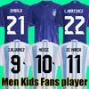 2022 Argentyna piłkarska 22 23 J.Alvarez Dybala di Maria Kun Martinez Maradona Football Shirt Men Kids Kids Fan Wersja gracza