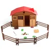 Arquitetura Simulação Diy House Play Model Farm Children Toy Poultry Animal Scene Toys for Children Gift 220829