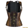 Belts 2022Corset PU Leather Corset Korset Underbust Steampunk Gothic Sexy Lace Up Corsets Top Bustier Brown Punk Goth Corselet