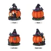 Decoração de festas Outros suprimentos de festa de eventos 1pc Halloween Witch Pumpkin House Resin estátua escultura fantasma para decoração de decoração Decorações de ornamentos de Halloween