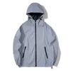 Męskie kurtki nocne kurtki odblaskowe podwójna tkanina wiatrówka z kapturem kurtka menu hop tancerka piosenkarka Waterproof Waterproof Coats Otwea 220829