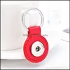 Keychains Round Pu Leather Snap Button Keychain 8 Colors Key Rings Fit Diy 18Mm Jewelry Drop Delivery 2021 Fashion Accessorie Lulubaby Dh0Dk
