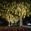 سلاسل Beiaidi 30 سم 50 سم ميسور دش أمطار LED Fairy String Light 8 إسقاط قطران الثلج المتساقط