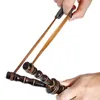 20 cm 8 dekomprimering leksak tum bambu stil tr￤ sling skott leksaker originalitet nyhet spel slingshot bow catapult jakt