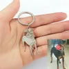 Custom Pet Picture Keychains Engrave Necklace Personalized Cat Dog Memory Jewelry Photo Pendant