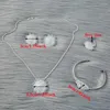 Серьги ожерелья устанавливают белый эфиопский для женщин серебряный цвет ожерелья кольцо бранге кольцо хабеша африканца