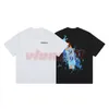 Mens Fashion Wave Printing T Shirts Womens Outside Short Sleeve Tees Couples Hip Hop Street Topps Size S-XL