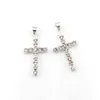 100Pcs Rhinestone Cross Charm Pendants For Jewelry Making DIY Handmade Craft 29x15mm
