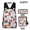 Venta de accesorios de mochila personalizados, mochilas con patrón de Bad Bunny, moda 2022, conjunto de 3 bolsas, bolso de hombro, impresión digital scho280p