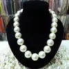 Kedjor S￤llsynta enorma 8mm 10mm 12mm 14mm 20mm South Sea White Shell Pearl Necklace 18 "