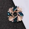 Brooches Women Fashion Jewelry Bauhinia Crystal Brooch Pin For Scarf Buckle Clothing Accessories Flowers Opal