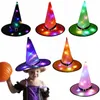 Autres fournitures de fête d'événement LED chapeau de sorcière rougeoyant Halloween extérieur arbre suspendu ornement Costume de fête accessoires de cosplay intérieur extérieur cour décoration de la maison 220829