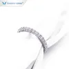 Wedding Rings Tianyu Gems D VVS Round For Women 10K14K18K Gold Vintage Sieraden Sparkling Diamond Ring Band 220826
