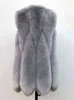 Zadorin da donna Nuovo arrivo Gilet lungo Soffici giacche da donna Slim Faux Coat Rappezzatura di alta qualità Gilet in pelliccia finta L220829