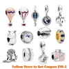 925 Silver Fit Pandora Charm Bracelet Bead Balloon Globe Trip Charmes Ciondoli DIY Fine Beads Jewelry