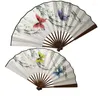 Home Decor 2022 Latest Pattern Large Silk Folding Fan Dance Costume Prop High Quality Bamboo Bone Chinese Hand Fans Gift