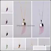 Pendant Necklaces New Vintage Quartz Crystal Necklace Pendant For Women Gold Chain Natural Stone Amethyst Necklaces Pe Dhseller2010 Dhfza