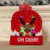 LED Noel Şapkası Sweater Flash Light Up Örgü Kapak Noel Hediyesi Çocuklar İçin Yetişkinler