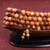 Brin 108 0.8 cm Hua Qinan Bois Perles De Prière En Bois Naturel Mala Bracelet Bouddha Chapelet Collier Bouddhiste Bijoux