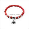 Bärade strängar 12st mode natursten pärlstav howlite turkos elefant Buddha pärlor yoga armband chakra crystal dhseller2010 dhr7j