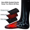 Sports Socks Electric Heated Battery Powered Thermal Cot Ton Winter Cold Weather Foot Warmer For Hiking Ice Fishing Skiing