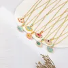 S3163 Fashion Jewelry Colorful Enamel Evil Eye Necklaces For Women Blue Eyes Pendant Necklace