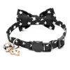 Star Bowtie Cat Collars Breakaway Fashion Xmas Collars with Bell Pet Collar for Wedding Birthday Party