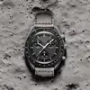 2023 Bioceramic Moonswatch Quarz Chronograph Mens Watch Mission To Mercury Nylon Luxury Watch James montre de luxe Limited Edition303F
