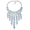 Choker BK Classic Women Jewelry Tassels Pendant Necklace Oval Shape Glass Harts Pärlor Engagemang för flicka