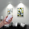 Muurlamp afstandsbediening dimbare led indoor muurschildering verlichting met USB -opladen slaapkamer woonkamer trappen licht