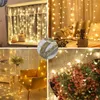 Luces de cuerda de cortina de cadenas 3x3m 300 LED Ventana con 8 modos USB Fairy para bodas Fiesta de Navidad