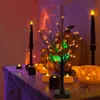 Altre forniture per feste per eventi Albero di betulle di Halloween a LED da 60 cm con timer Luci arancioni Albero da tavolo alimentato a batteria per decorazioni domestiche per interni di Halloween 220829