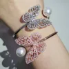 Armband Fashion Jewelrybangles Luxury Punk Snake Butterfly Gold Silver Color Justerbar Open Armband Bangle For Women Wedding till hands ...